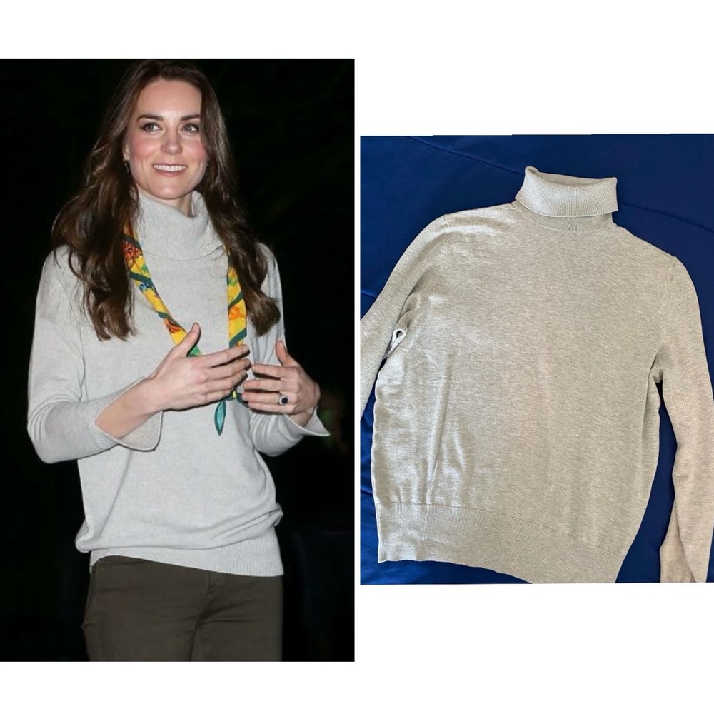 Elegant GreyTurtleneck Sweater